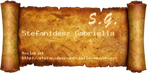 Stefanidesz Gabriella névjegykártya